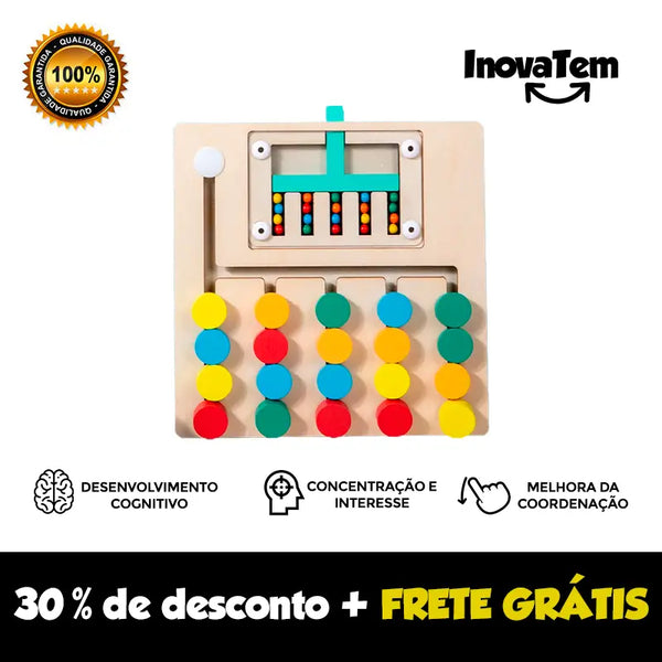 Quebra-Cabeça de cores Montessori - Brinquedo de Lógica