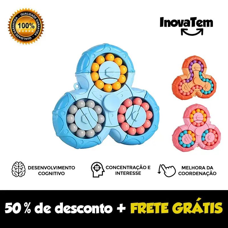 Cubo Mágico de Bolinhas - 2 em 1 (Spinner)